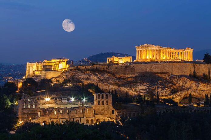 Parthénon sur l'Acropole d'Athènes en Grèce
